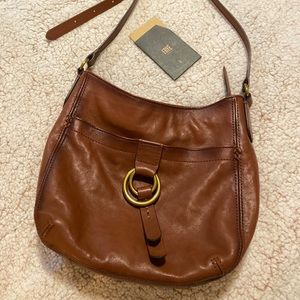 Frye modern ring crossbody bag cognac.